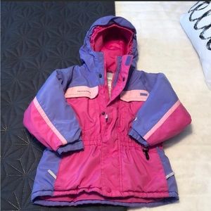 Columbia parka and snow bib